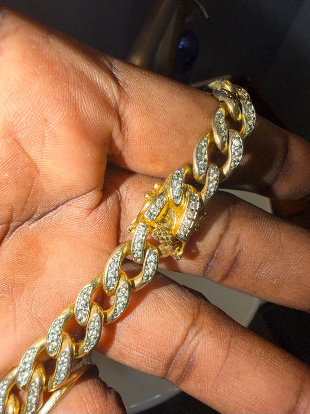 Gold-Tone Cuban Link Necklace